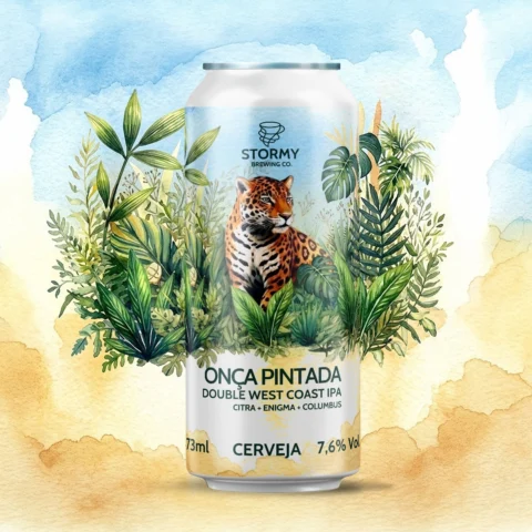 Cerveja Stormy Onça Pintada Double West Coast Ipa 473ml