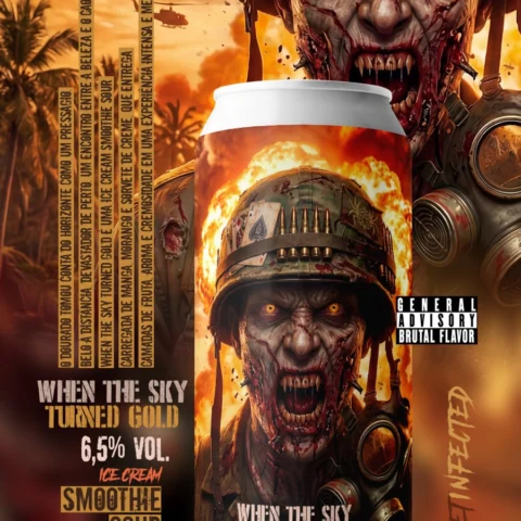 Cerveja Infected Brewing When the Sky Turned Gold Ice Cream Smoothie Sour 473ml