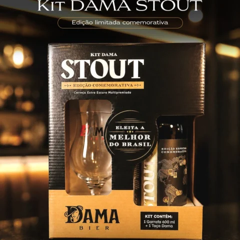 Cerveja Dama Kit 1 Copo + 1 Cerveja Dama Bier Stout 500Ml Stout