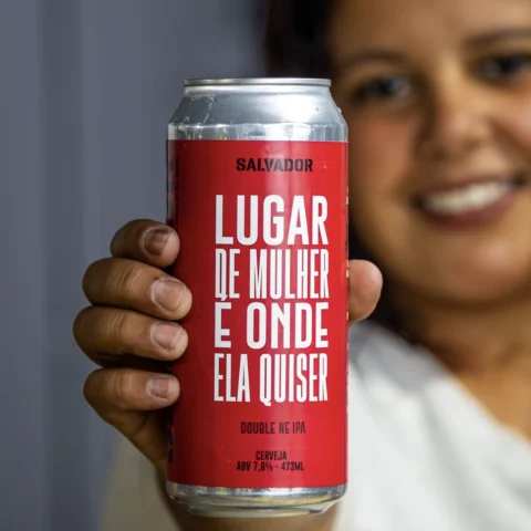 Cerveja Salvador Lugar De Mulher É Onde Ela Quiser Double Neipa 473ml