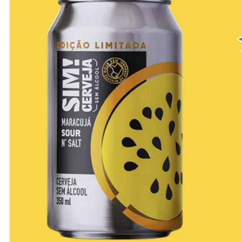 Cerveja Sem Álcool Sim Sim! Sour N´Salt Maracujá Sour Sem Alcool 350ml