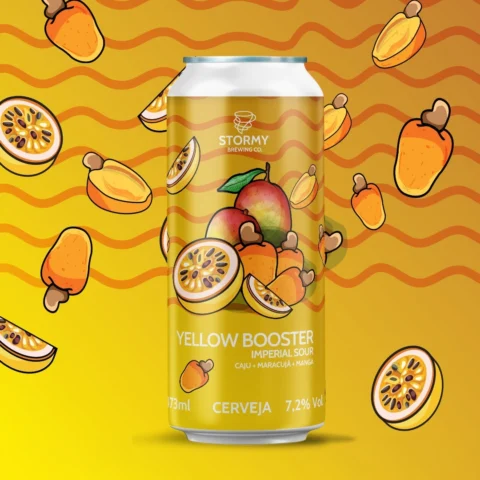 Cerveja Stormy Yellow Booster Imperial Sour 473ml