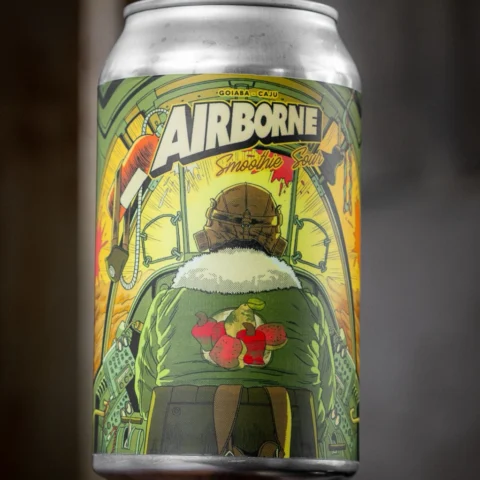 Cerveja Salvador Brewing Airborne Goiaba e Caju Smoothie Sour 350ml