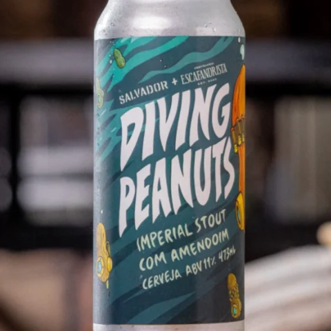 Cerveja Salvador Brewing Diving Peanuts Imperial Stout com Amendoim 473ml