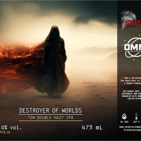 Cerveja Spartacus Brewing Destroyer of Worlds Double New England Ipa 473ml