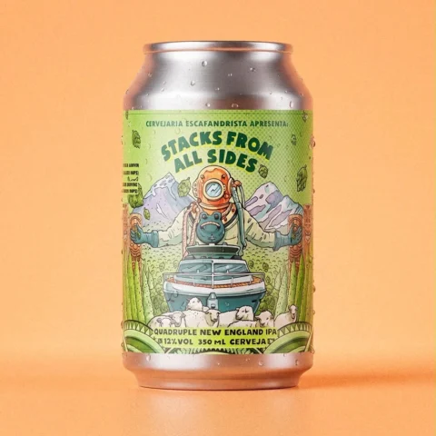 Cerveja Escafandrista Stacks From All Sides Quadruple New England Ipa 473ml