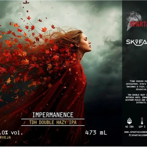 Cerveja Spartacus Impermanence TDH Double Hazy Ipa 473ml