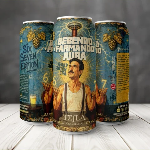 Cerveja Tesla Bebendo e Farmando Aura Quad Juicy Ipa 473ml