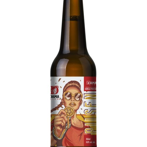 brown beer bottle isolated on white background with clipping path